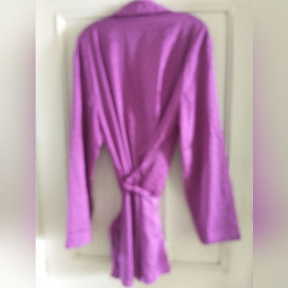 Savage X Fenty Purple Satin Robe Size Medium - Picture 2 of 8